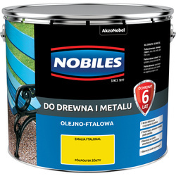 NOBILES Farba olejna ftalowa Ftalonal do drewna metalu betonu ŻÓŁTA 10L