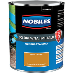 NOBILES Farba olejna ftalowa Ftalonal drewna metalu ORZECHOWA JASNA 0,25L