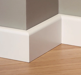 LAGRUS Listwa przypodłogowa WILGOCIOODPORNA CLASSIC R10 mini BIAŁA 2,44m