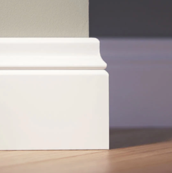 LAGRUS Listwa przypodłogowa WILGOCIOODPORNA KRYM 100 Plus BIAŁA 2,44m