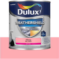 Dulux Weathershield emalia drewna metalu renowacji RAL 3015 RÓŻOWY 0,7L