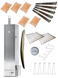 Wędzarnia ELEKTRYCZNA AUTOMATYCZNA INOX 140 L - IZOLOWANA, DO WĘGORZY