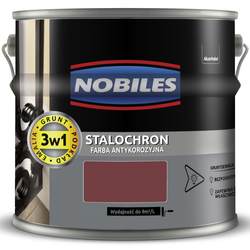 NOBILES STALOCHRON Farba do metalu bezpośrednio rdzę CZERWONY RAL 3004 0,65L