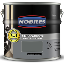 NOBILES STALOCHRON Farba do metalu na rdzę SZARY JASNY RAL 7010 2,5L