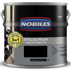 NOBILES STALOCHRON Farba do metalu bezpośrednio rdzę CZARNY RAL 9005 5L