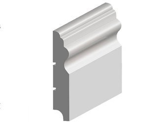 BIAŁA Listwa Przypodłogowa MDF 100x19 NA WILGOĆ