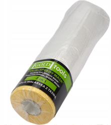 ANTYCHLAP Folia malarska z taśmą FOLIA BEZPIECZEŃSTWA GOLD tools 140cm 20m