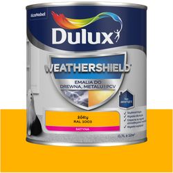 Dulux Weathershield emalia drewna metalu renowacji RAL 1003 ŻÓŁTA 0,7L
