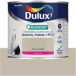 Dulux Rapidry Szybkoschnąca farba do drewna metalu SZARY BEŻOWY 0,4L