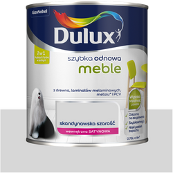 Dulux farba do mebli laminatów Szybka Odnowa MEBLE SKANDYNAWSKI SZARY 0,75L