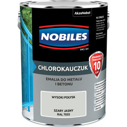 NOBILES Farba CHLOROKAUCZUKOWA CHLOROKAUCZUK 5L SZARY JASNY RAL 7035