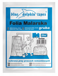 Blue Dolphin folia malarska 4x5m niebieska gruba