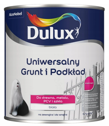 Dulux GRUNT pod farbę do drewna metalu PCV i szkła BIAŁY 0,7L