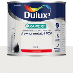 Dulux Rapidry Szybkoschnąca farba do drewna metalu BIAŁY POŁYSK 0,4L