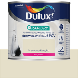 Dulux Rapidry Szybkoschnąca farba do drewna metalu KREMOWA KLASYKA 0,4L