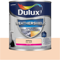 Dulux Weathershield emalia drewna metalu renowacji RAL 1015 BEŻOWY 0,7L