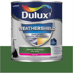 Dulux Weathershield emalia drewna metalu renowacji RAL 6002 ZIELONY 0,7L