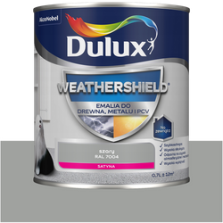 Dulux Weathershield emalia drewna metalu renowacji RAL 7004 SZARY 0,7L