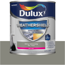 Dulux Weathershield emalia drewna metalu renowacji RAL 7023 SZARY 0,7L