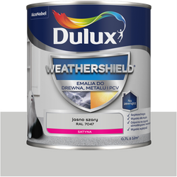 Dulux Weathershield emalia drewna metalu renowacji RAL 7047 SZARY 0,7L