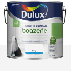 Dulux farba boazerii drewna PCV Szybka Odnowa Boazerie BIAŁY MATOWY 0,75L