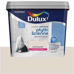 Dulux farba do glazury Szybka Odnowa Płytki Ścienne KREMOWY BEŻOWY 0,75L