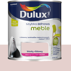 Dulux farba do mebli laminatów PCV Szybka Odnowa MEBLE BLADY RÓŻOWY 0,75L