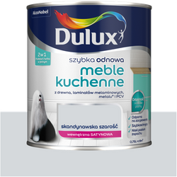 Dulux farba do mebli laminatów PCV metalu Szybka Odnowa KUCHNIA SZARY 0,75L