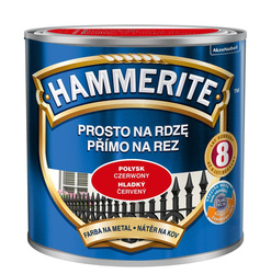 HAMMERITE Farba na rdzę 0,25L CZERWONY POŁYSK