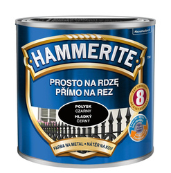 HAMMERITE Farba na rdzę 2,5L CZARNY POŁYSK