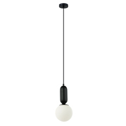 ITALUX Lampa Wisząca Aldeva PND-02340-1S-BK kula biała do salonu jadalni