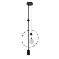 ITALUX Lampa Wisząca Klosz CZARNA Trosti PND-428892-BK do sypialni salonu