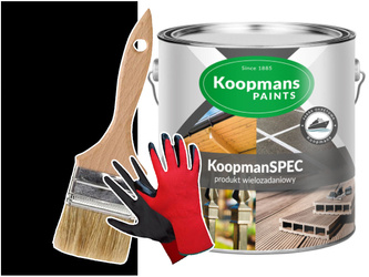 KoopmanSPEC Farba do metalu betonu CZARNA 0,25L