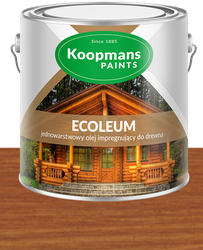 Koopmans ECOLEUM Jednowarstwowy olej impregnat do drewna 225 tikowy 2,5L