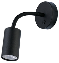 NOWODVORSKI Lampa ścienna kinkiet EYE FLEX S 9068 CZARNY WŁĄCZNIK 1 x GU10