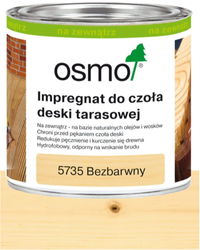 OSMO Impregnat Czoła Deski Tarasowej Drewna BEZBARWNY 5735 2,5L