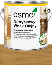 OSMO Natryskowy Wosk Olejny 3009 Bezbarwny Półmat Antypoślizgowy 10L