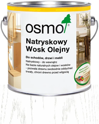 OSMO Natryskowy Wosk Olejny 3012 BIAŁY KRYJĄCY 10L