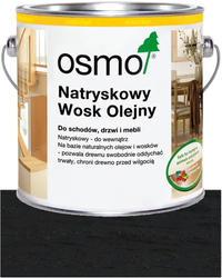 OSMO Natryskowy Wosk Olejny 3013 CZARNY KRYJĄCY 10L