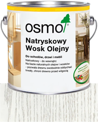 OSMO Natryskowy Wosk Olejny 3066 BIAŁY TRANSPARENTNY 2,5L