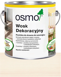 OSMO Wosk Dekoracyjny Transparentny BEZBARWNY BIAŁY 3111 0,005L PRÓBKA