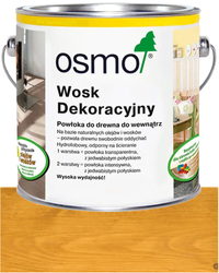 OSMO Wosk Dekoracyjny Transparentny BEZBARWNY JASNY DĄB 3103 0,125L