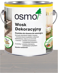 OSMO Wosk Dekoracyjny Transparentny BEZBARWNY JEDWABISTY SZARY 3119 0,75L