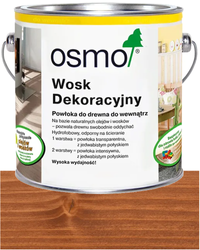 OSMO Wosk Dekoracyjny Transparentny BEZBARWNY MAHOŃ 3138 0,75L