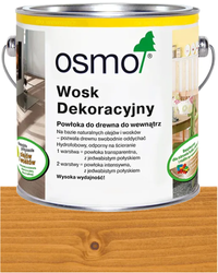 OSMO Wosk Dekoracyjny Transparentny BEZBARWNY ZŁOTY KLON 3123 2,5L