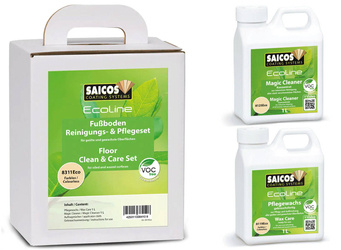 SAICOS FLOOR CLEAN SET - MAGIC CLEANER + WAX CARE