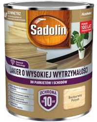 Sadolin Lakier WYSOKA WYTRZYMAŁOŚĆ parkietu schodów BEZBARWNY POŁYSK 2,5L